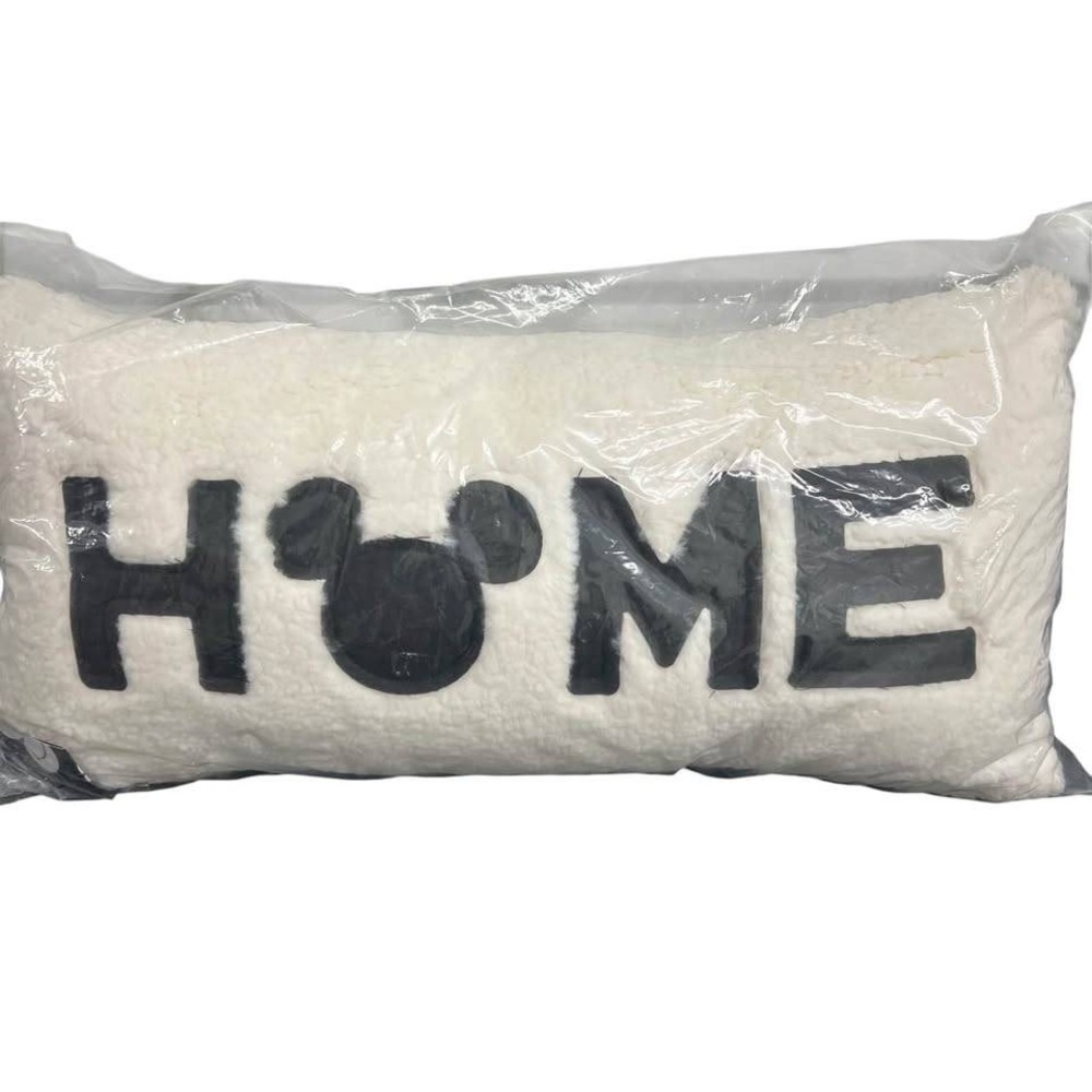 Pottery Barn Disney Mickey Mouse HOME Cozy Lumbar Pillow NWT Faux Fur Sherpa